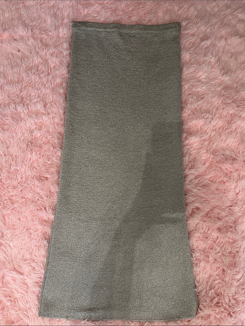 H&M Metallic Silver Pencil Skirt
